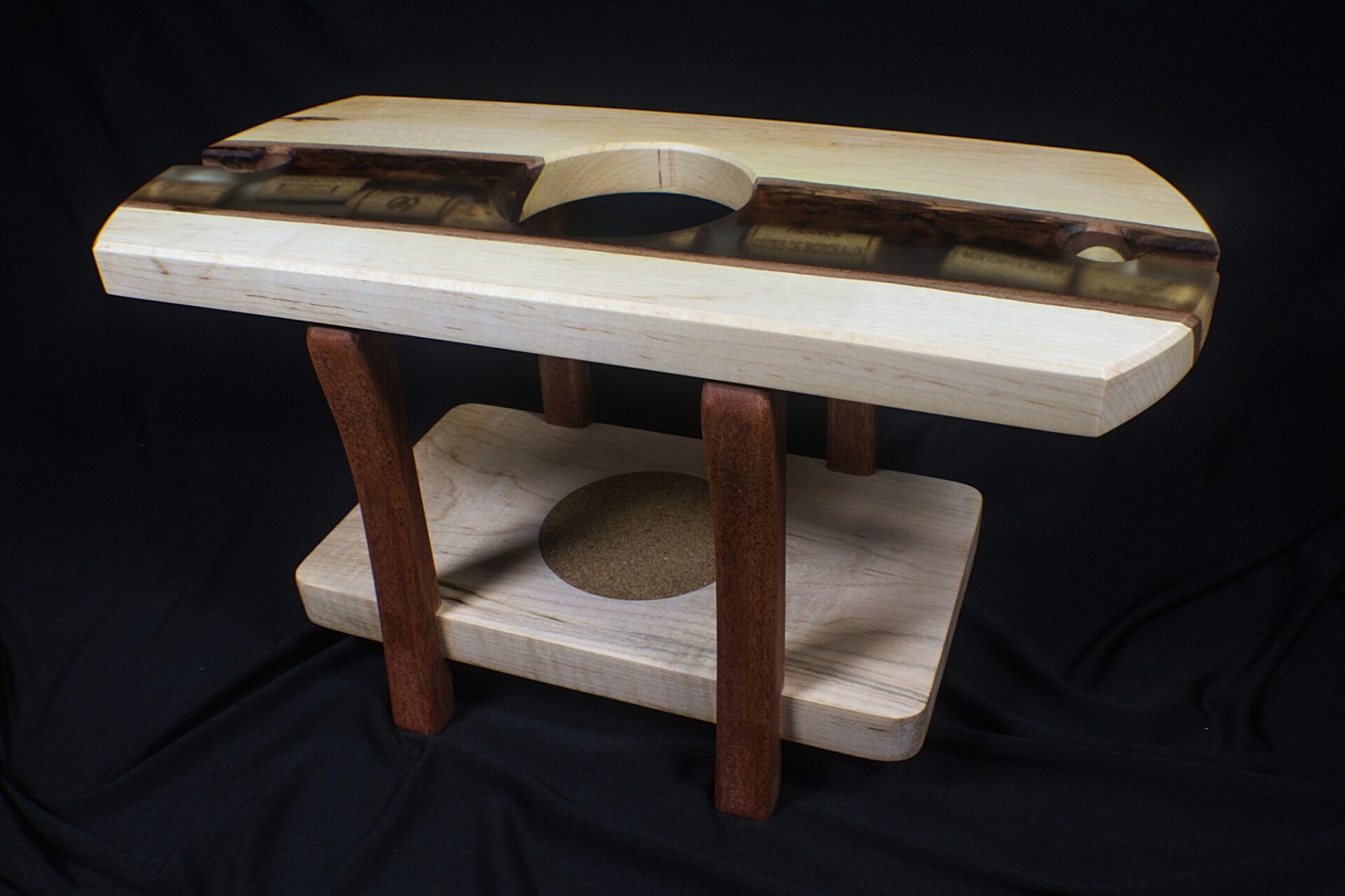 Handcrafted Maple & Mahogany Serving Caddy