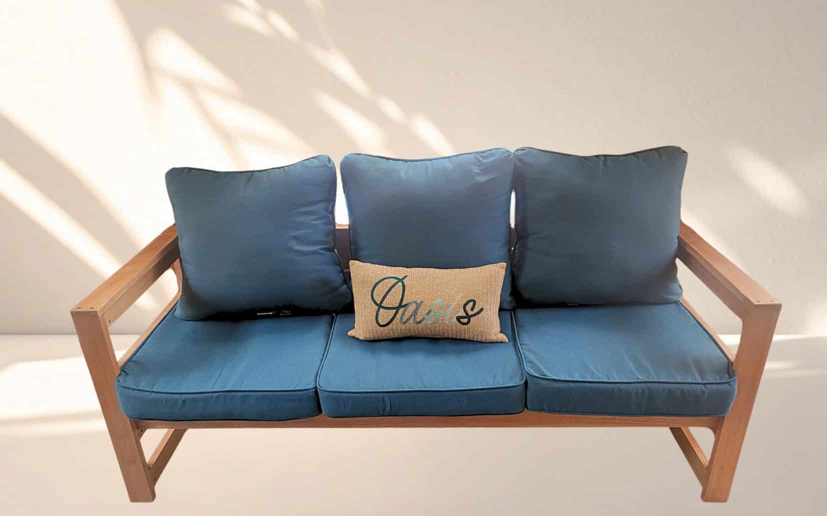 Modern Mahogany Outdoor Sofa